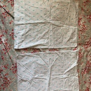 VS Pink (2) pillowcases blue rare discontinued white and blue